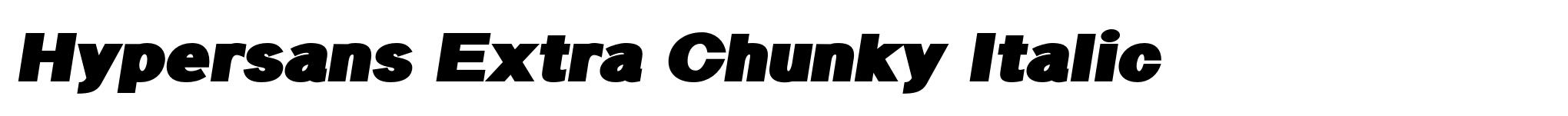 Hypersans Extra Chunky Italic image